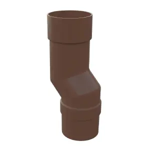 Brown Round Downpipe Offset Mini Bend, Freeflow Rain Water Systems