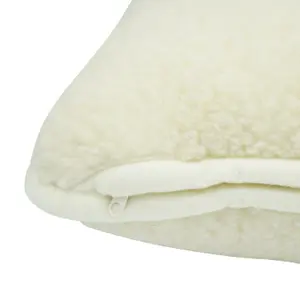 Pure Merino Wool Cushion - Natural