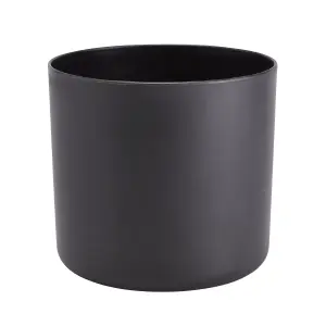 GoodHome Black Plastic Plant pot (Dia) 20.7cm, (H)18cm, 5.65L