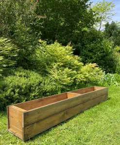 Extra Long Wooden Planter Garden Flower Trough Plant Tub 1.5m