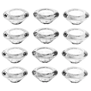 URBNLIVING 7cm Diameter Set of 12 Glass Tealight Holders