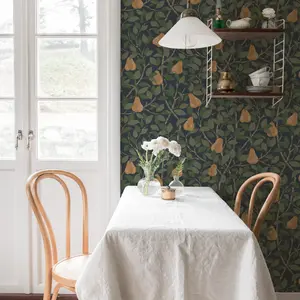 Galerie Sommarang Blue Leaves and Pears Wallpaper Roll