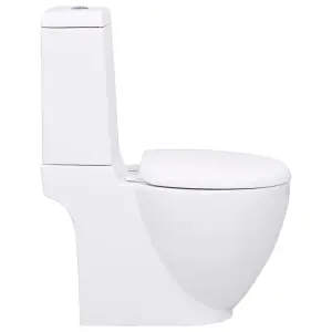 Berkfield Ceramic Toilet Back Water Flow White