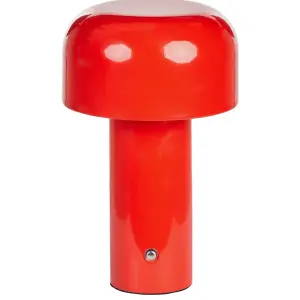 Wireless Metal Table Lamp Red BESOS