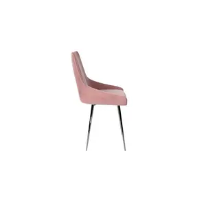 Crisfield Upholstered Dining Chair (Set of 2) Pink