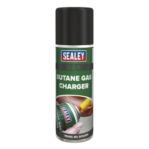 Sealey Gas Charger 1.2 Litres Refill 6x 200mL For Blocked Nozzles SCS035