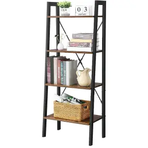 MCC Direct 4 Tier Ladder Display Bookshelf Walnut