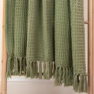 Bruges Woven Waffle Pattern Throw