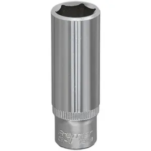 12mm Forged Steel Deep Drive Socket - Durable Chrome Vanadium for Professionals