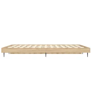 Berkfield Bed Frame Sonoma Oak 120x190 cm 4FT Small Double Engineered Wood