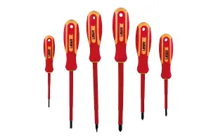 Laser Tools 8455 6pc VDE 1000V Insulated Screwdriver Set Mixed Profile