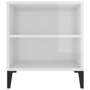 Berkfield TV Cabinet High Gloss White 102x44.5x50 cm Engineered Wood