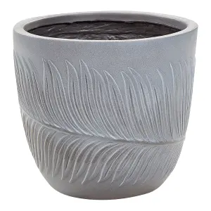 Flower Pot Fibre Clay 28 x 28 x 16 cm Grey FTERO