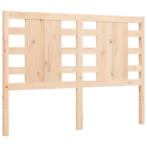 Berkfield Bed Frame with Headboard Small Double Solid Wood