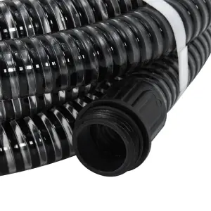 Berkfield Suction Hose with Brass Connectors 3 m 25 mm Black