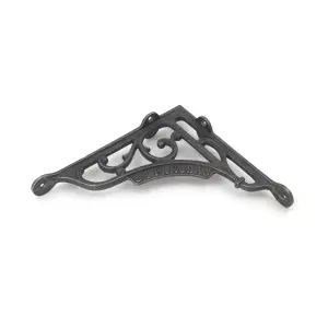 Oakcrafts - Pair of Antique Cast Iron London St Pancras Shelf Brackets - 195mm x 180mm