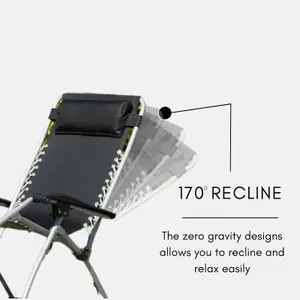 2x Reclining Sun Loungers with Head Rest