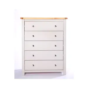 Argenta 5 Drawer Chest of Drawers Chrome Knob