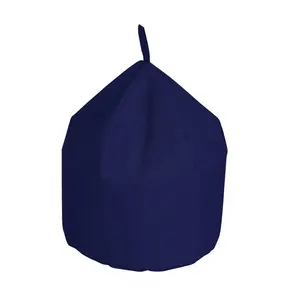 Polyester Outdoor Friendly Refillable Classic Bean Bag Dark Blue / 40 cm H x 50 cm W x 50 cm D