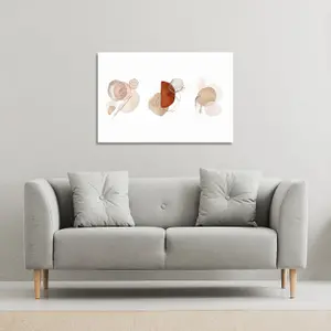 ivory, beige watercolor Illustration and gold elements (Canvas Print) / 152 x 101 x 4cm