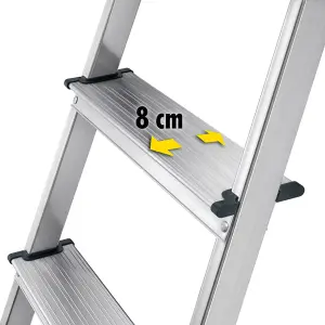 Hailo L60 Aluminium Step Ladders - 6 Treads