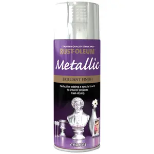 Rust-Oleum Metallic Chrome effect Multi-surface Spray paint, 400ml