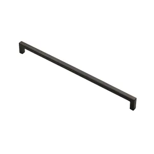 2x Square Block Handle Pull Handle 330 x 10mm 320mm Fixing Centres Matt Black