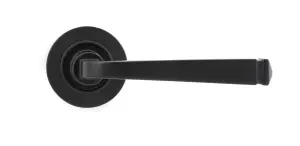 From The Anvil Aged Bronze Avon Round Lever on Rose Set (Plain) - Unsprung