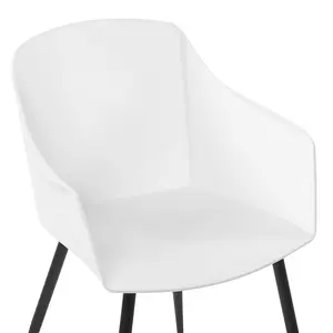 Scot Dining Chair (Set of 2) White / Black