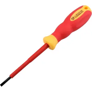 3mm x 75mm VDE Insulated Soft Grip Electrical Electricians Screwdriver Flat