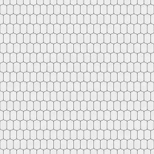 Mosaic sheet in ceramic on net 275mm x 258mm - White lantern