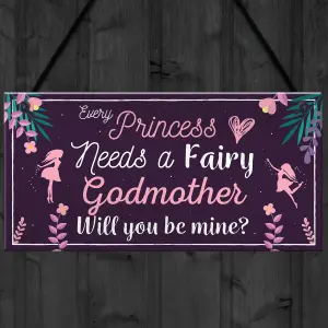 Red Ocean Be My Godmother Thank You Keepsake Christening Godparent Gifts Hanging Plaque Thank You Friendship Gifts