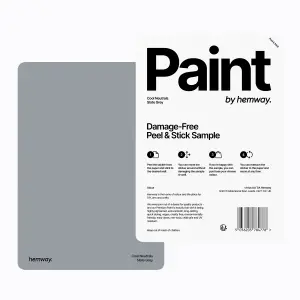 Hemway Chalk Based Furniture Paint Matt A5 Sample, Slate Grey, Peel & Stick Swatch For Interior Walls Wood