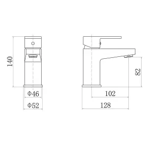 Rinse Bathrooms Bathroom Tap Single Lever Faucet Chrome Mono Basin Sink Mixer Tap