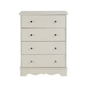 Interiors by Premier 4 Drawer Chest, White Dresser Chest of Drawers, White Dresser and Chest of Drawers, Modern Drawer Chest