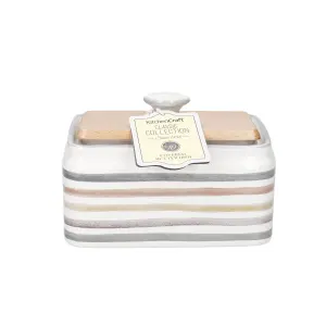 KitchenCraft Vintage Biscuit Storage Metal Square Jar Airtight Large Cake Tin