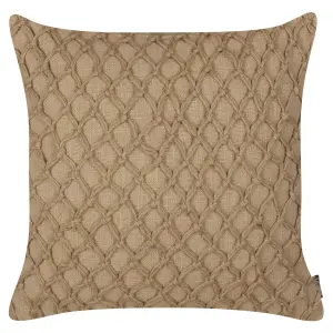 Set of 2 Cushions COLLOMIA Boucle 45 x 45 cm Geometric Beige