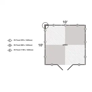 Forest Garden Overlap 10x10 ft Apex Wooden 2 door Shed with floor - Assembly service included