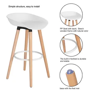 Tata 68cm Bar Stool (Set of 2) White