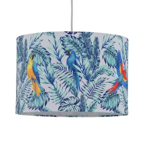 First Choice Lighting Set of 2 Parrot Velvet Parrot Design 30cm Pendant or Table Lamp Shades