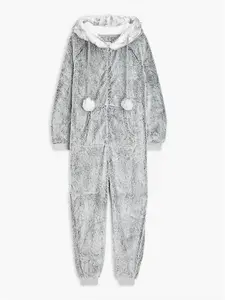 John Lewis Pom Pom Fleece Onesie