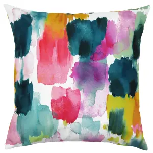 Evans Lichfield Watercolours Printed UV & Water Resistant Outdoor Polyester Filled Cushion