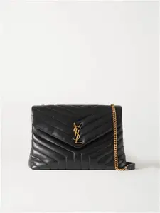 SAINT LAURENT Loulou Medium Quilted Leather Shoulder Bag - Women - Black Shoulder Bags