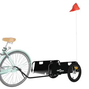 vidaXL Bike Trailer Black Oxford Fabric and Iron