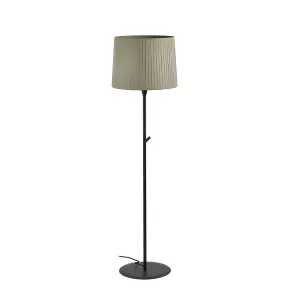 Luminosa Samba Floor Lamp Round Tappered Shade Cream, E27