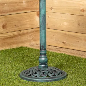 63cm Verdi Green Traditional Garden Patio Resin Bird Bath