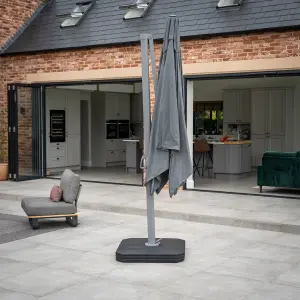 Eros 3m Square Cantilever Parasol in Charcoal