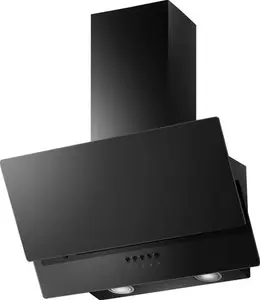 Electriq 60cm Angled Chimney Cooker Hood - Black Glass