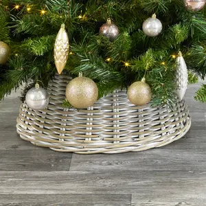 Rattan Tree Collar Light Grey