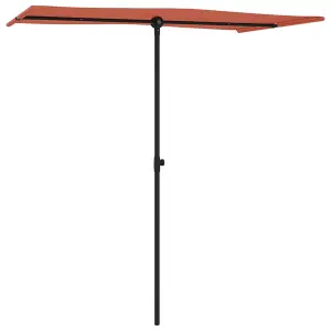 Berkfield Outdoor Parasol with Aluminium Pole 180x130 cm Terracotta